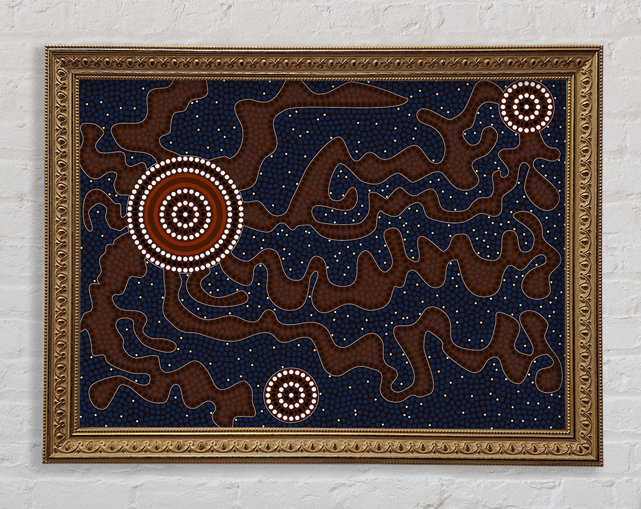 Aboriginal Pattern 3 Framed Print
