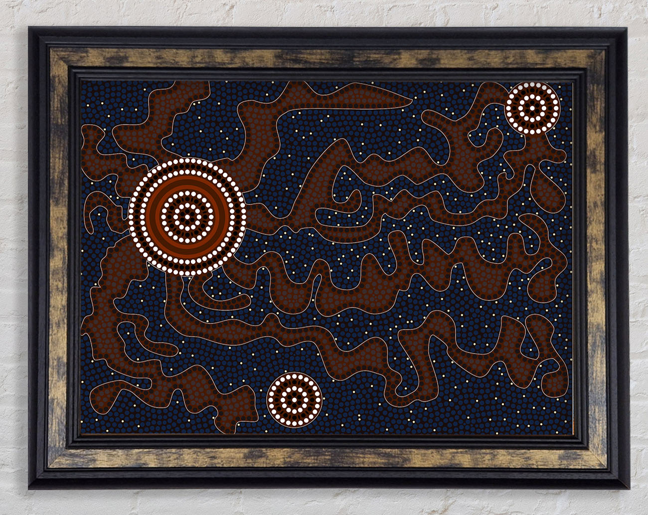 Aboriginal Pattern 3 Framed Print