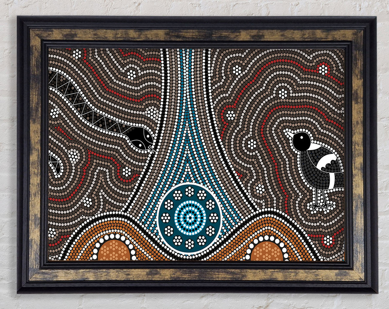 Aboriginal Pattern 8 Framed Print