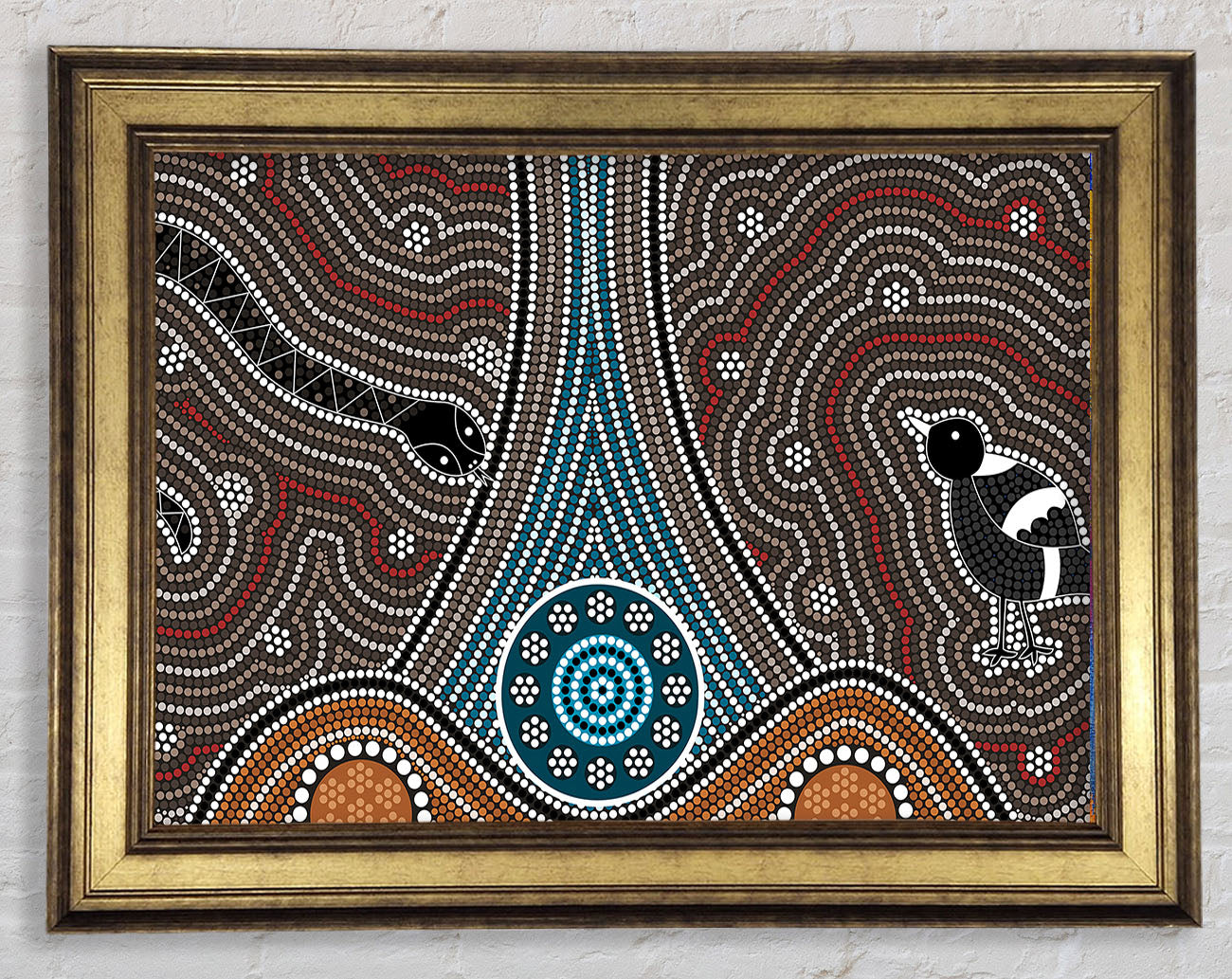 Aboriginal Pattern 8 Framed Print