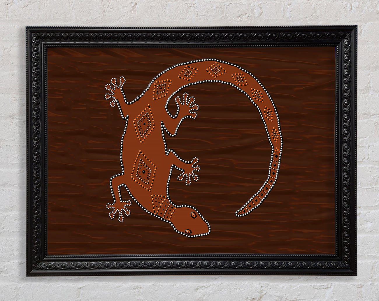 Aboriginal Lizard 2 Framed Print