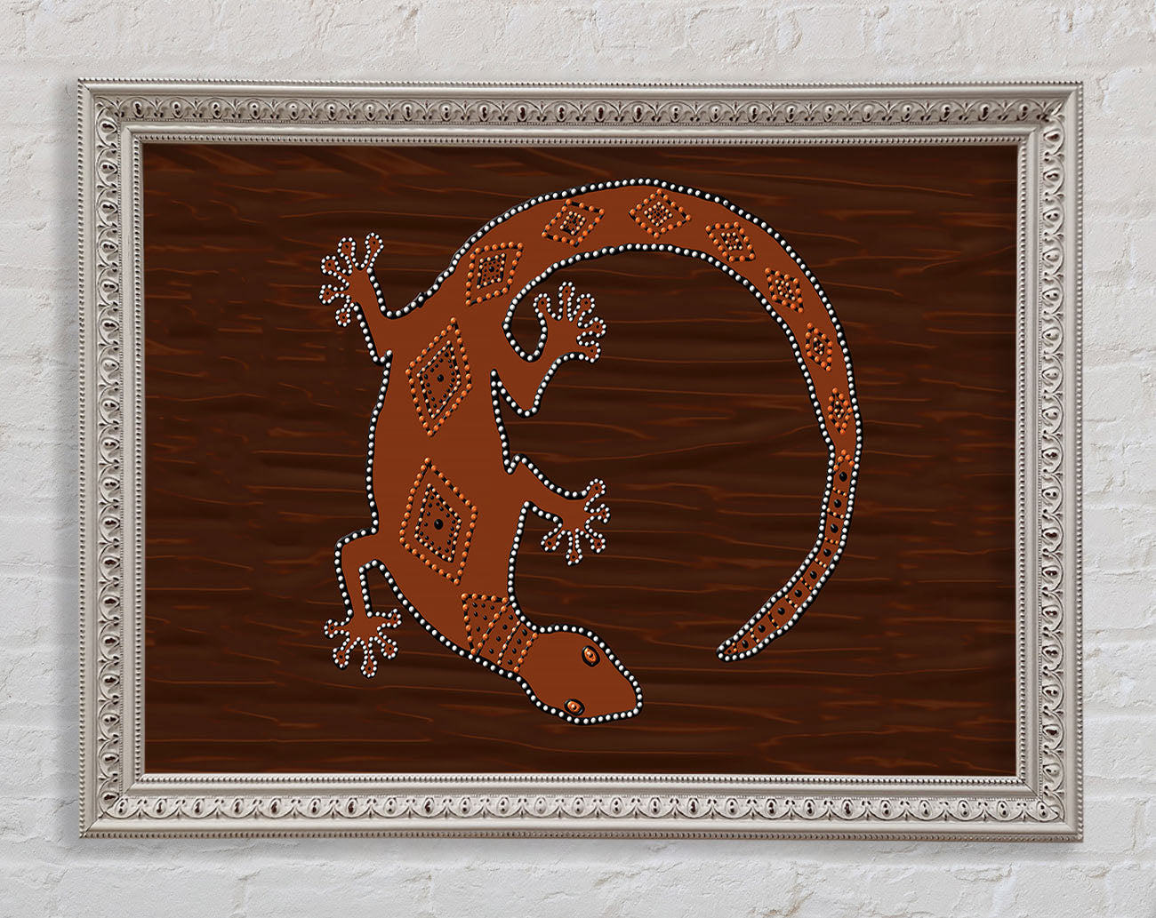 Aboriginal Lizard 2 Framed Print