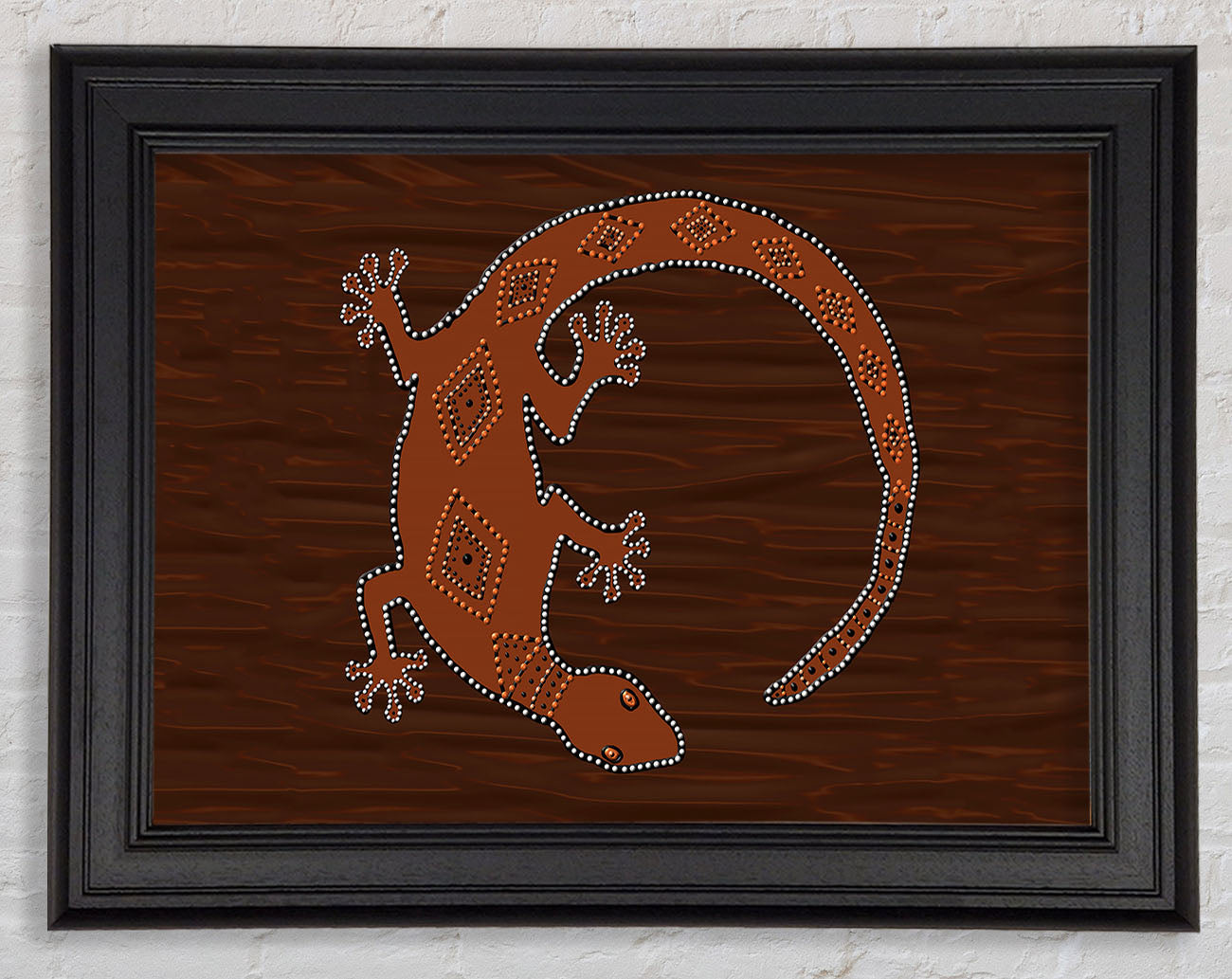 Aboriginal Lizard 2 Framed Print