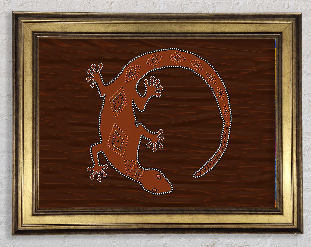 Aboriginal Lizard 2 Framed Print