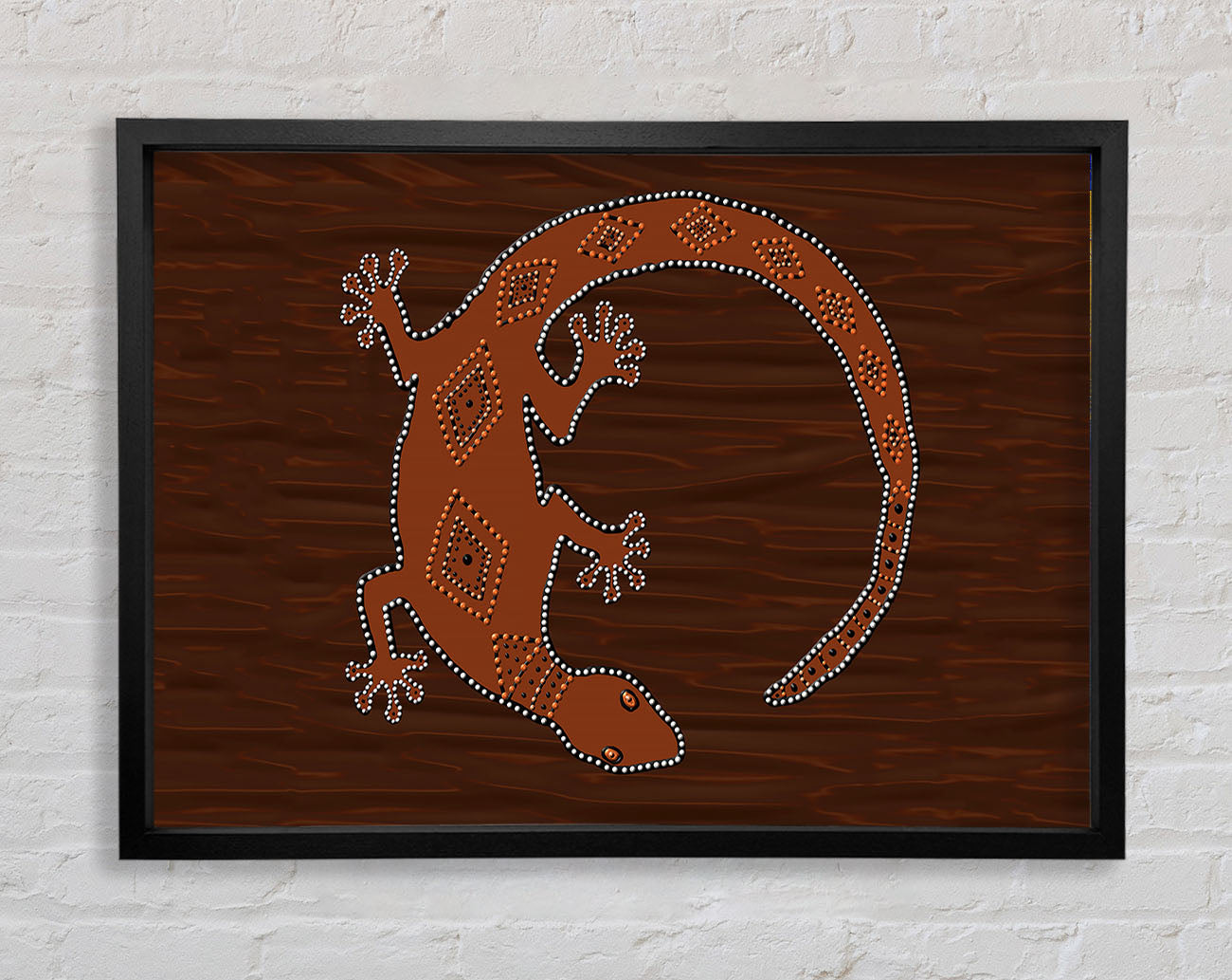 Aboriginal Lizard 2 Framed Print