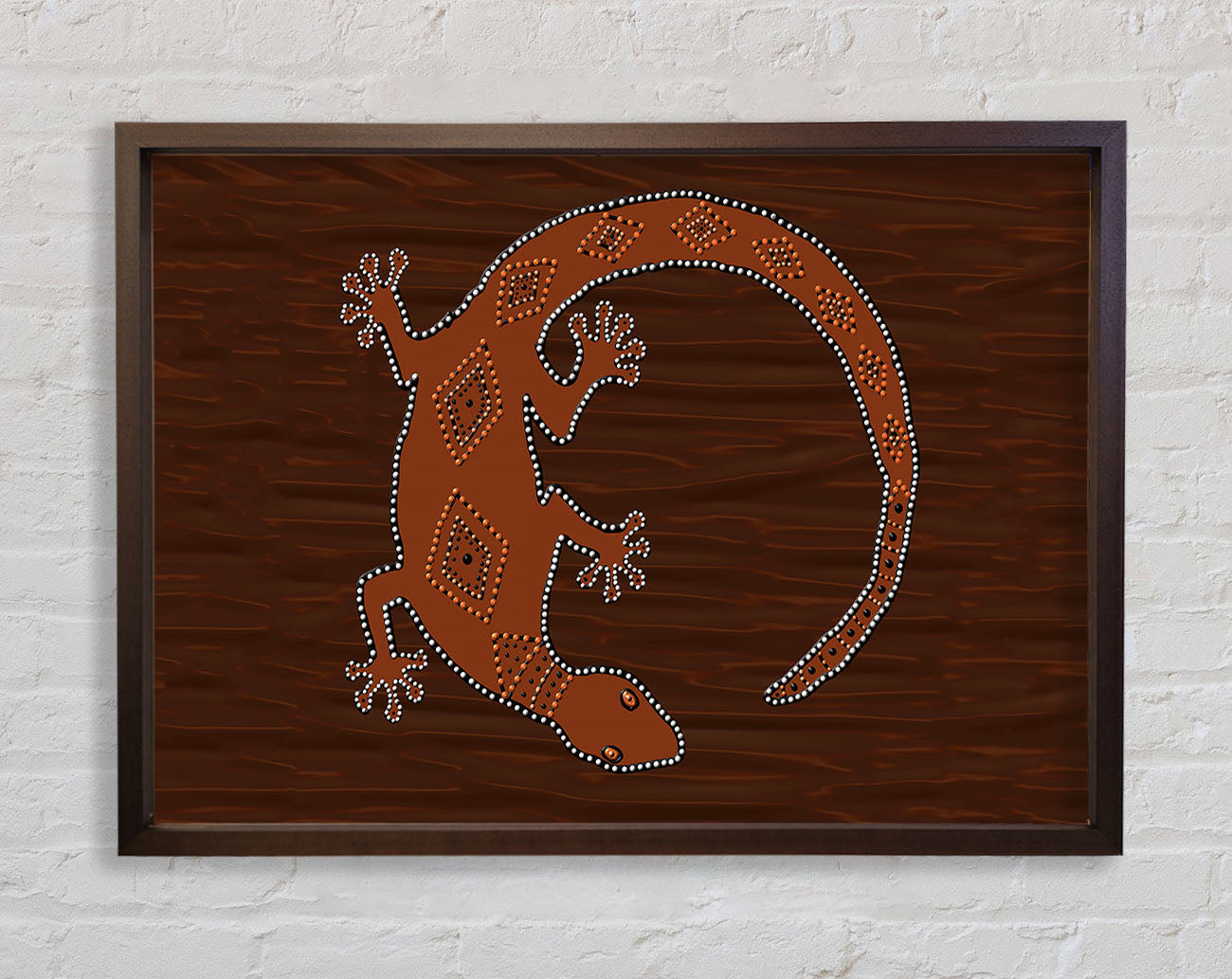 Aboriginal Lizard 2 Framed Print