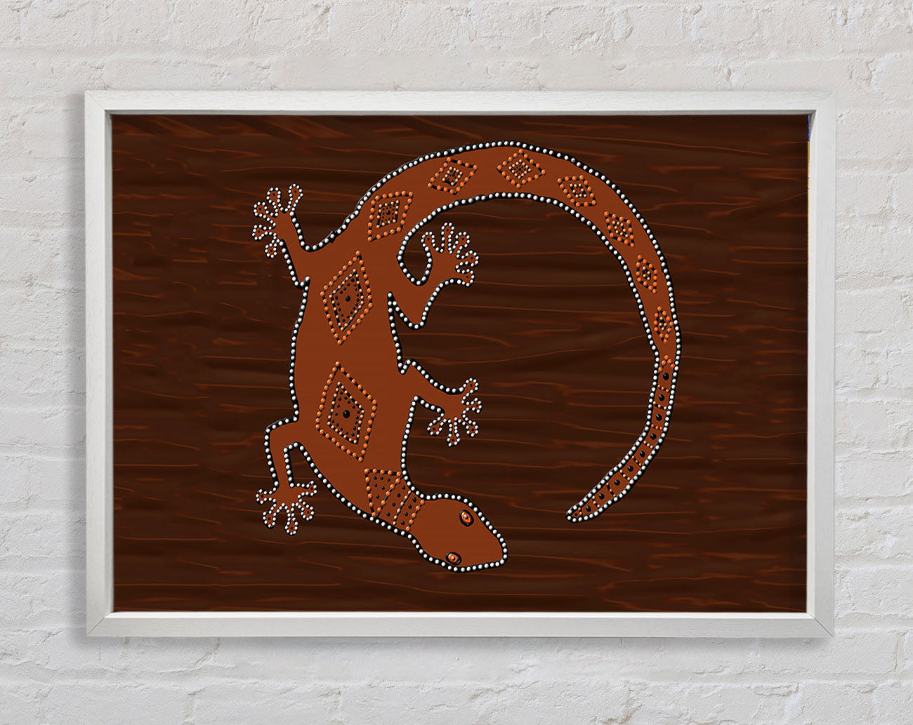 Aboriginal Lizard 2 Framed Print