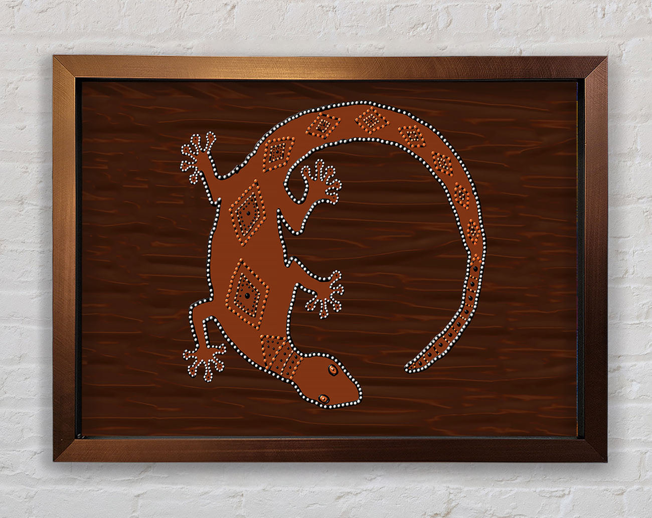 Aboriginal Lizard 2 Framed Print