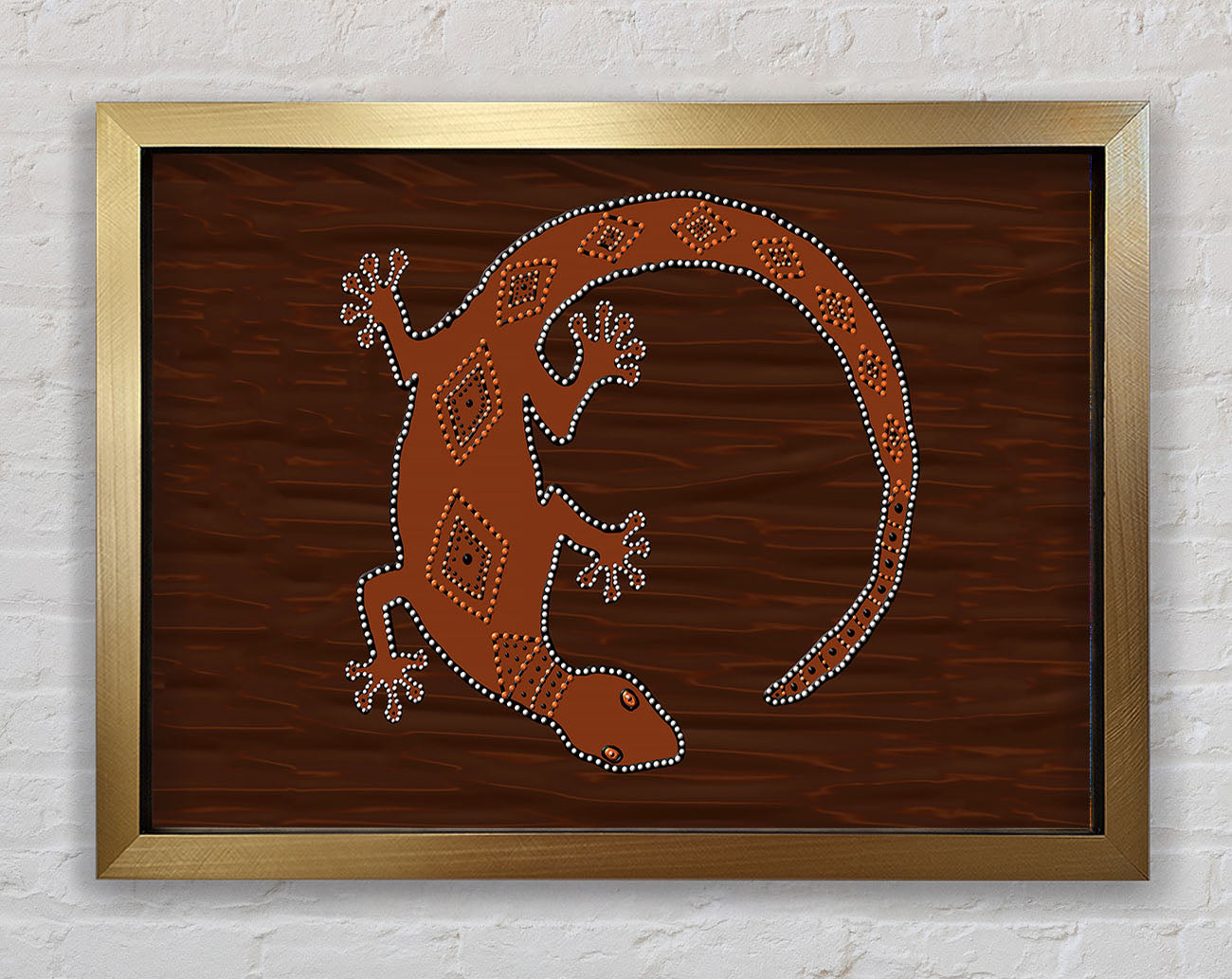 Aboriginal Lizard 2 Framed Print