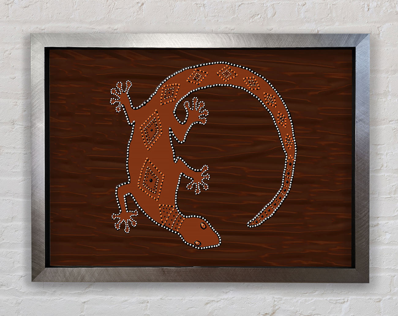 Aboriginal Lizard 2 Framed Print