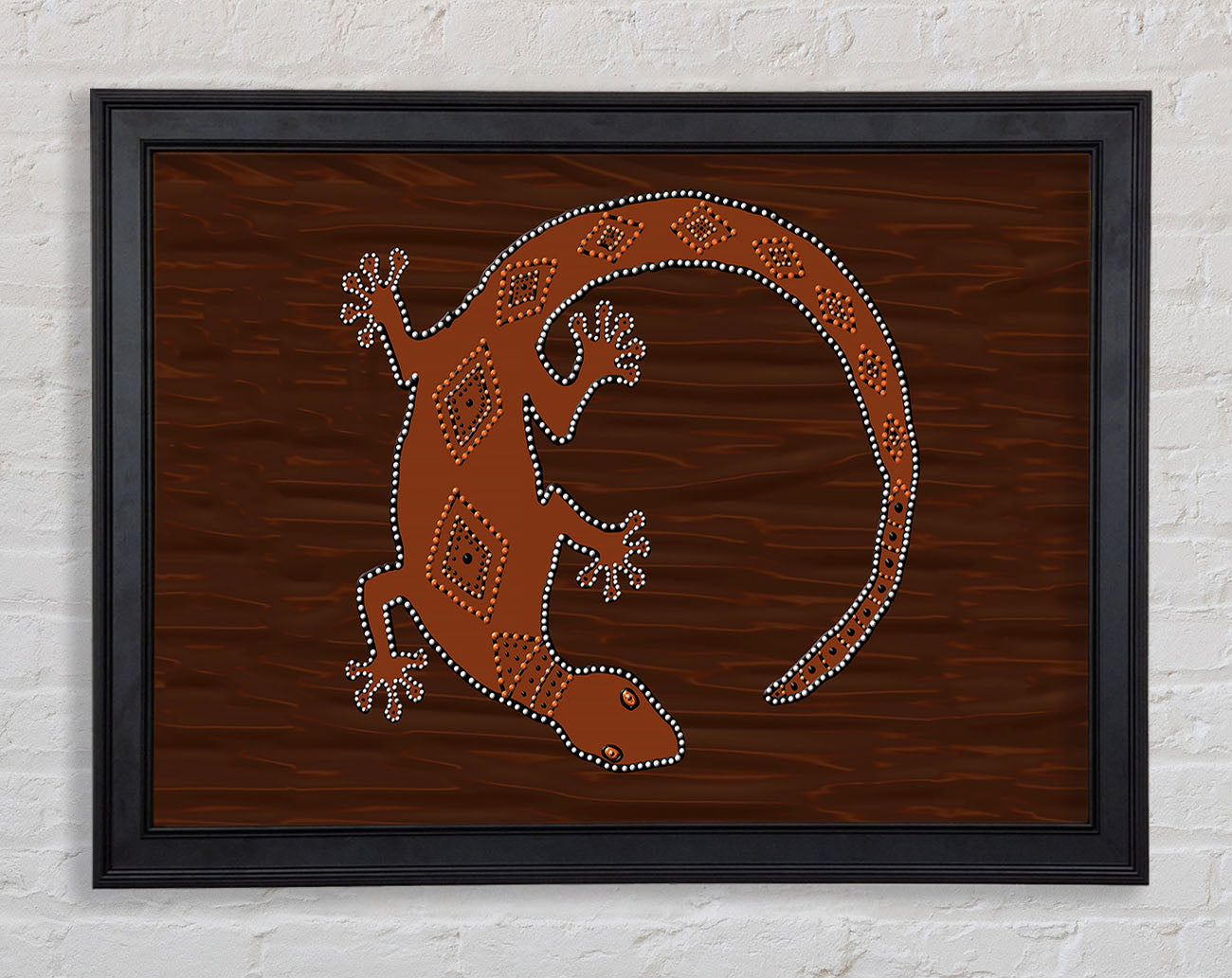 Aboriginal Lizard 2 Framed Print
