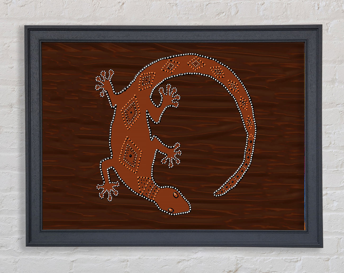 Aboriginal Lizard 2 Framed Print