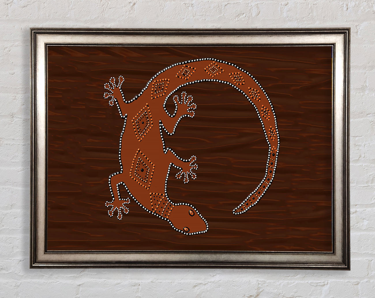 Aboriginal Lizard 2 Framed Print