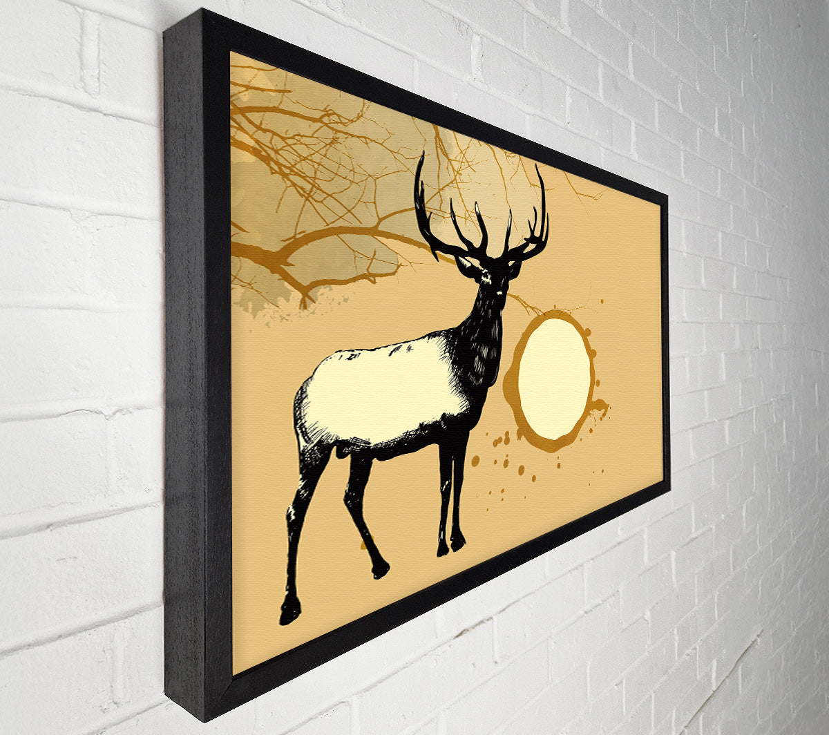 Stag In The Golden SunA Canvas Wall Art