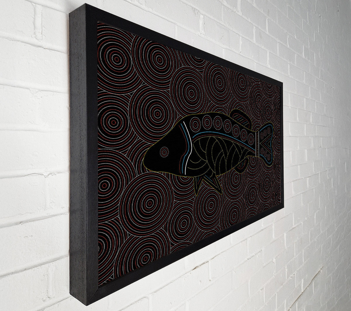 Aboriginal Fish 1 Canvas Wall Art