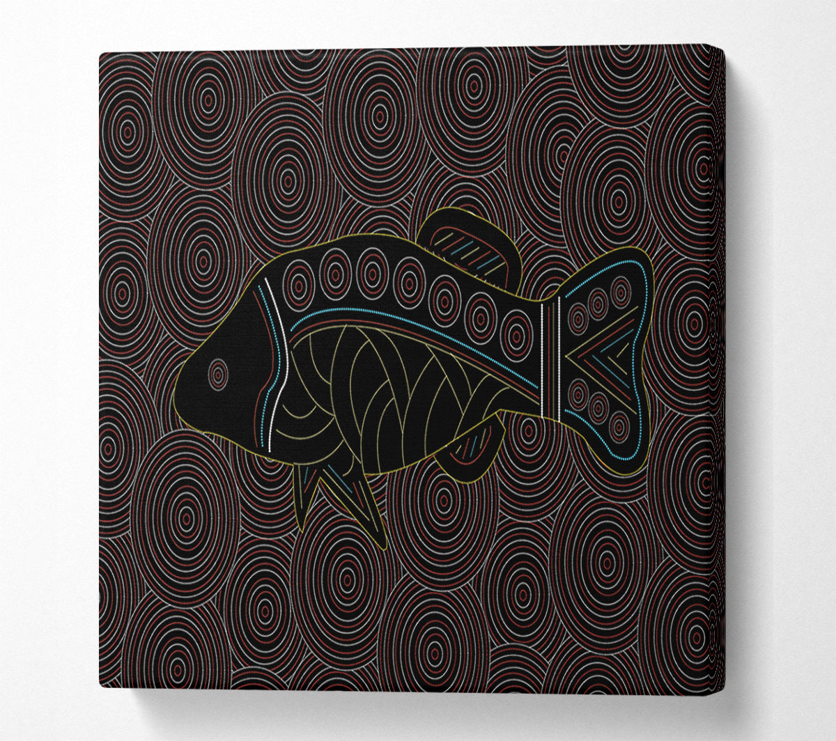 Aboriginal Fish 1 Canvas Wall Art