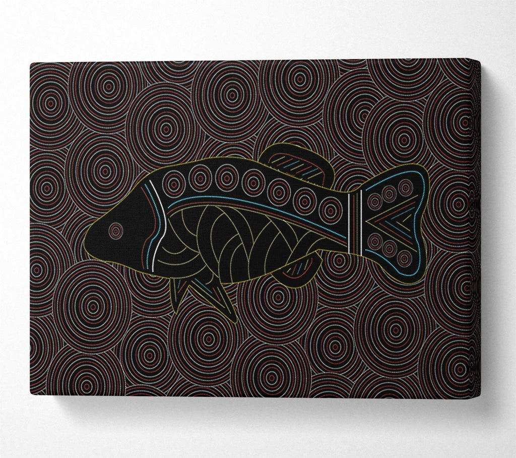 Aboriginal Fish 1 Canvas Wall Art