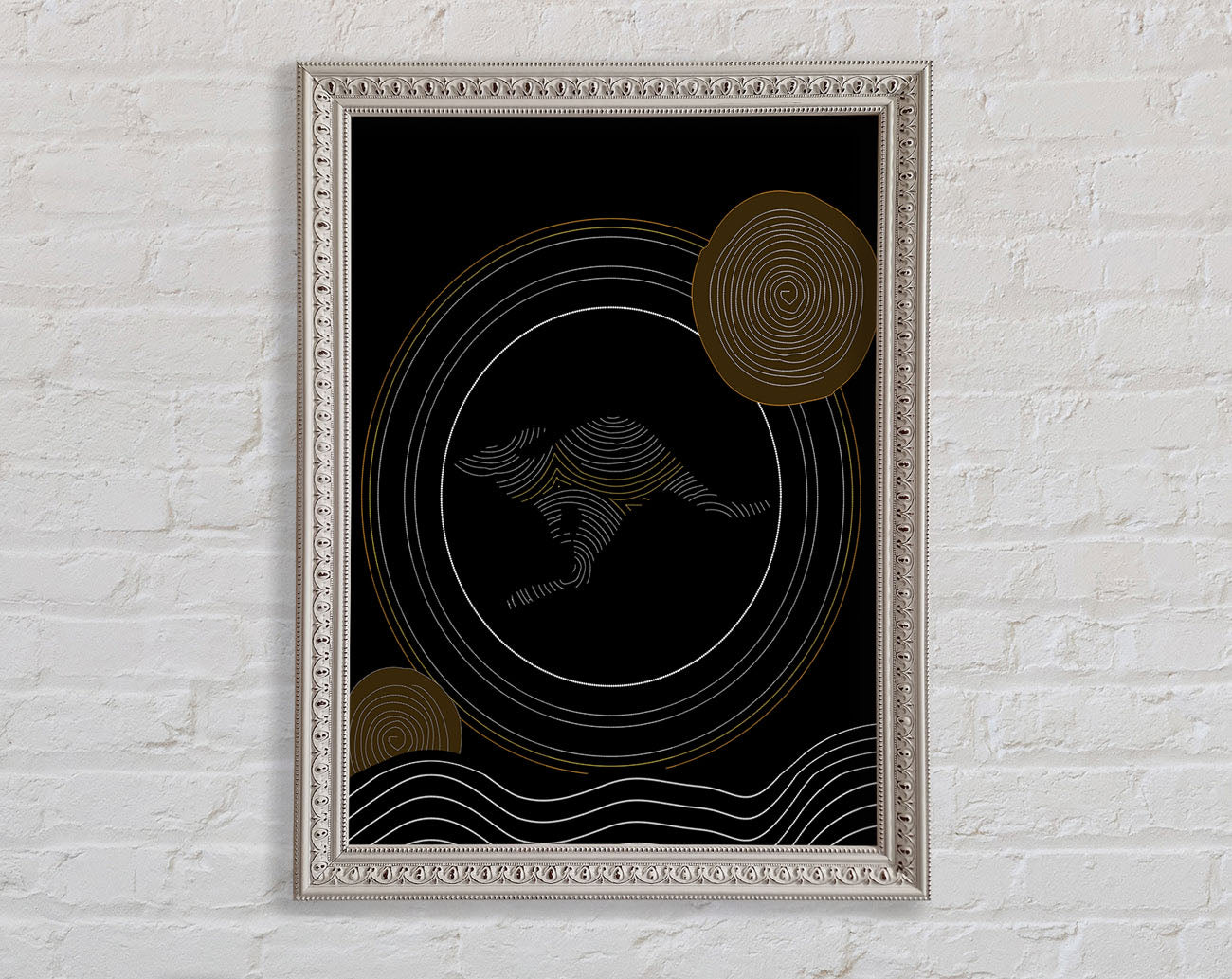 Aboriginal Kangaroo 2 Framed Print