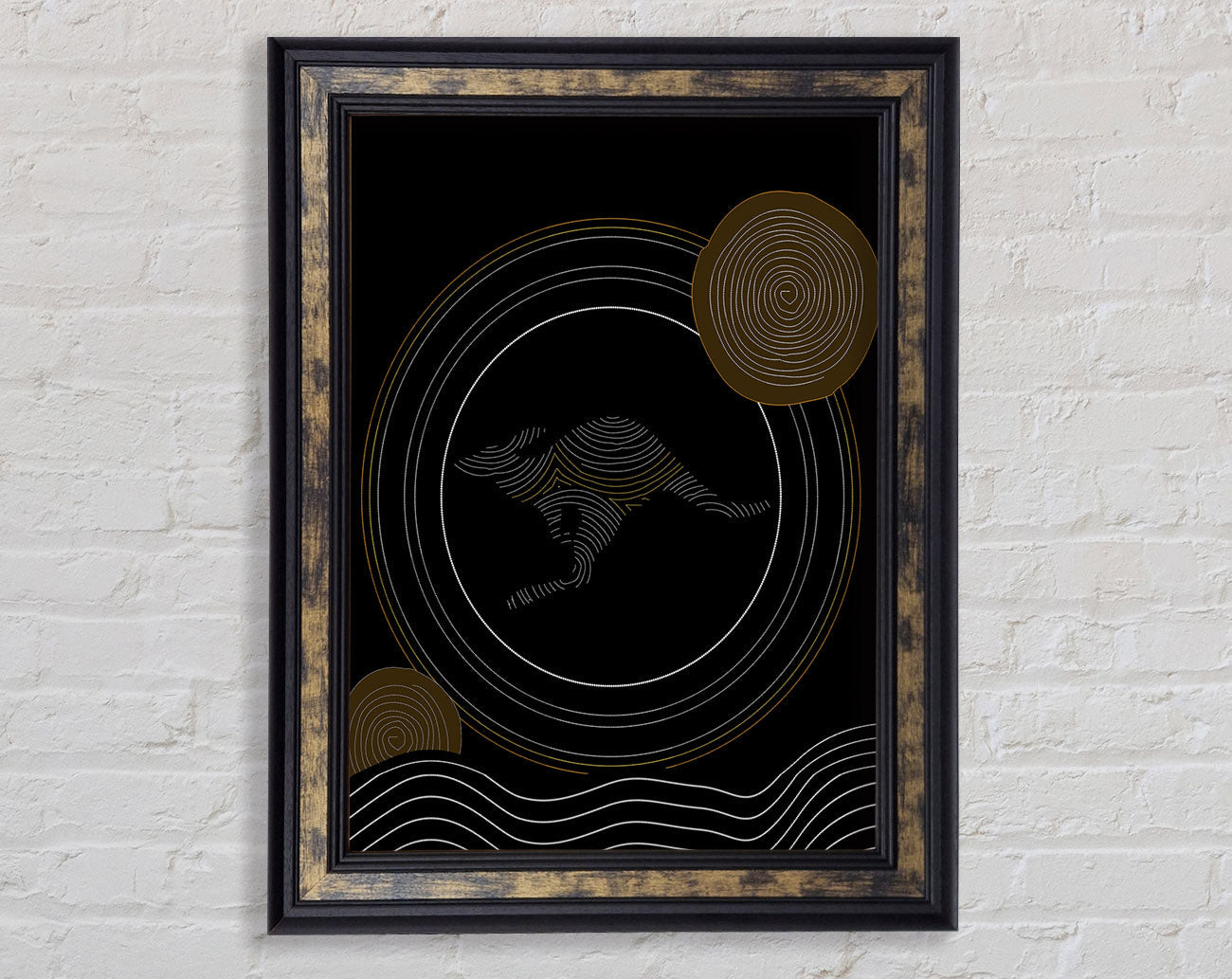 Aboriginal Kangaroo 2 Framed Print