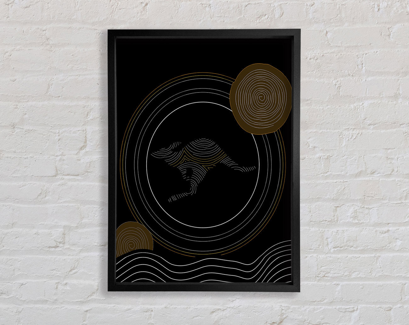 Aboriginal Kangaroo 2 Framed Print