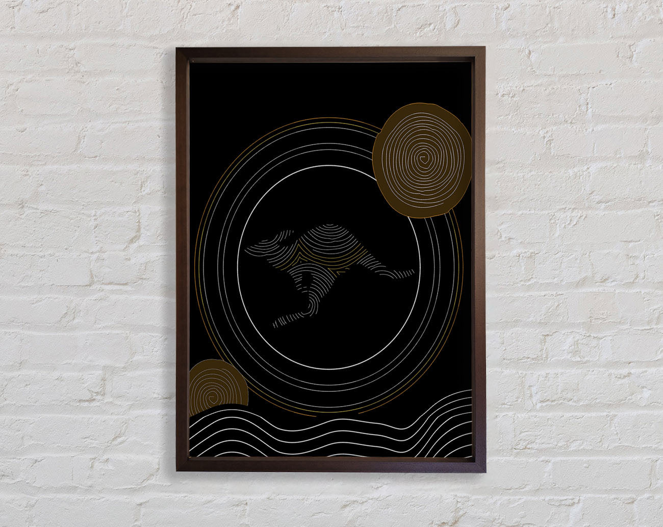 Aboriginal Kangaroo 2 Framed Print