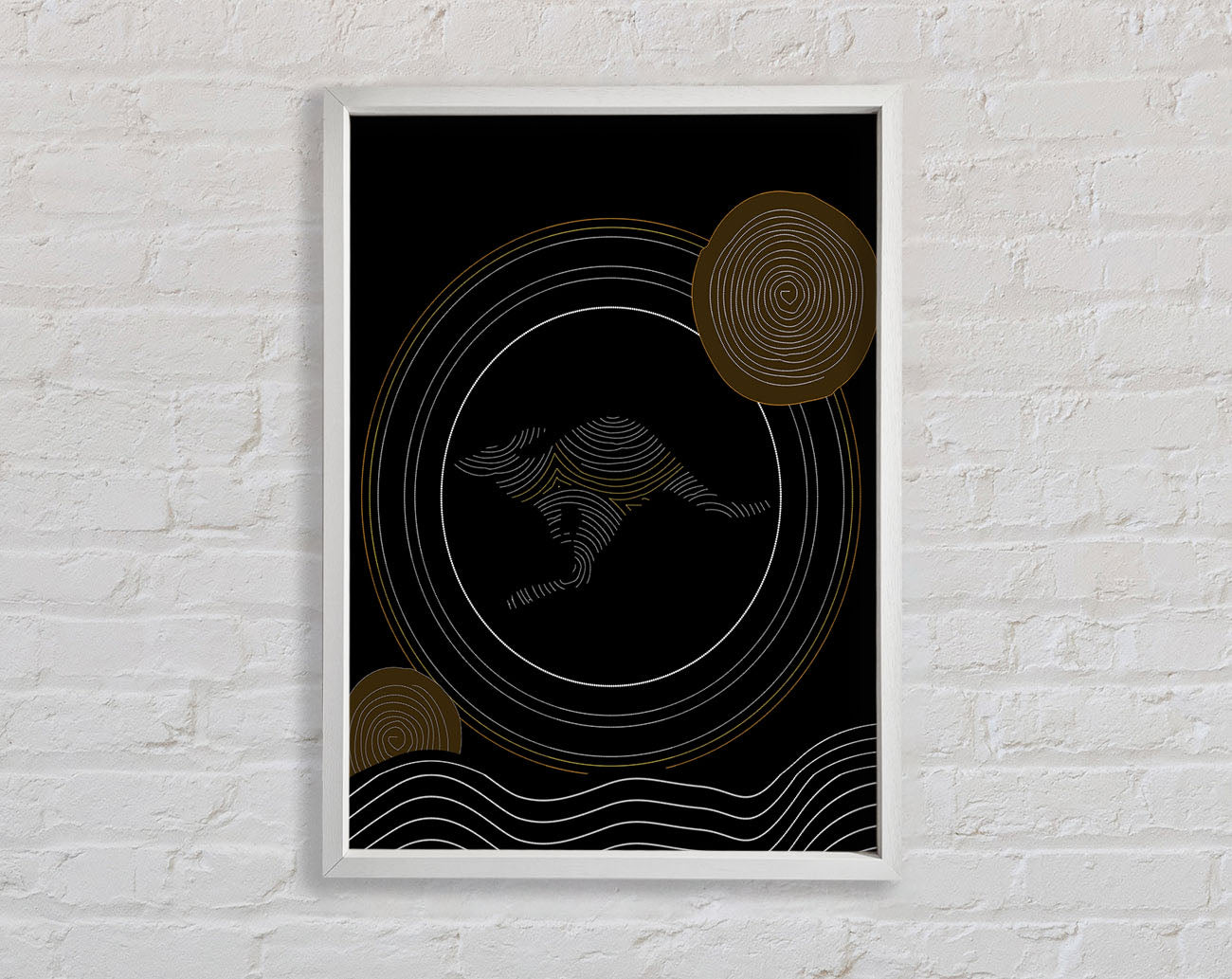 Aboriginal Kangaroo 2 Framed Print