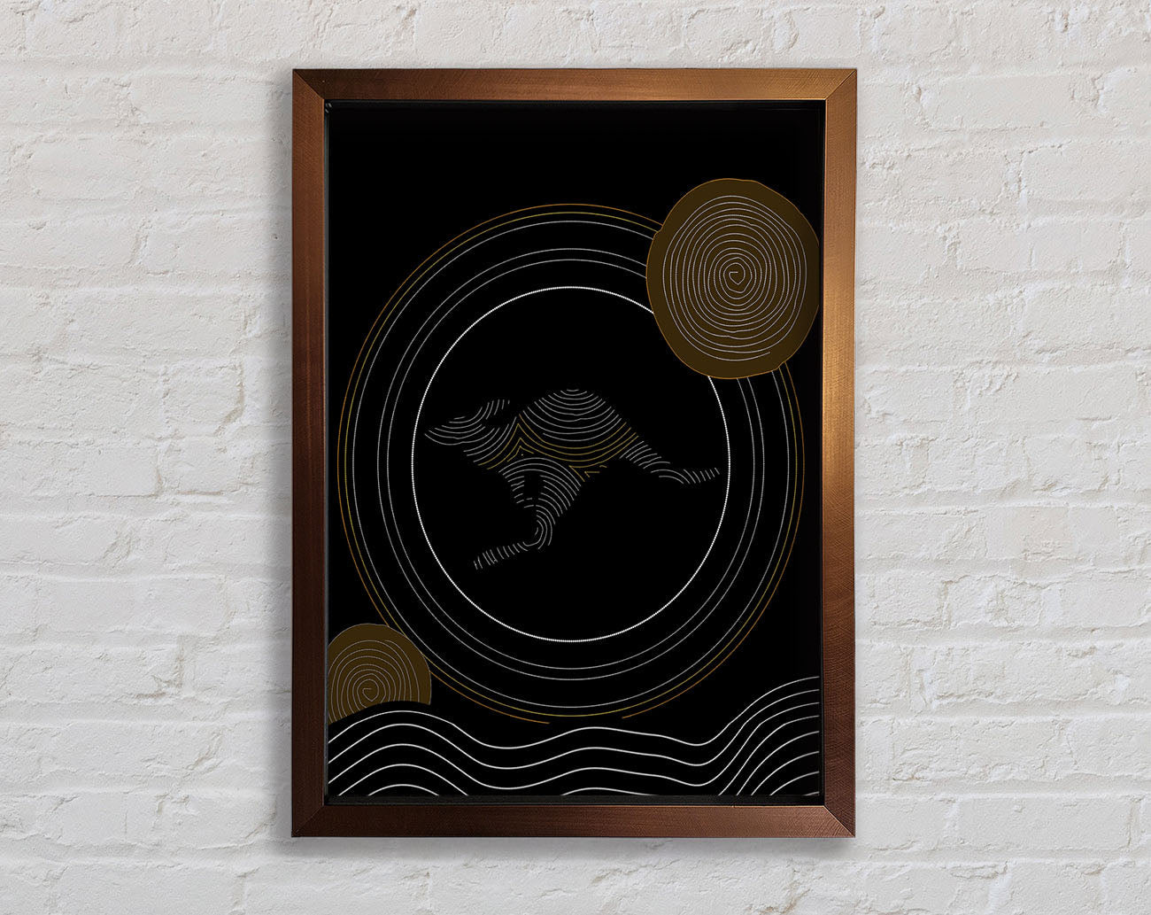Aboriginal Kangaroo 2 Framed Print
