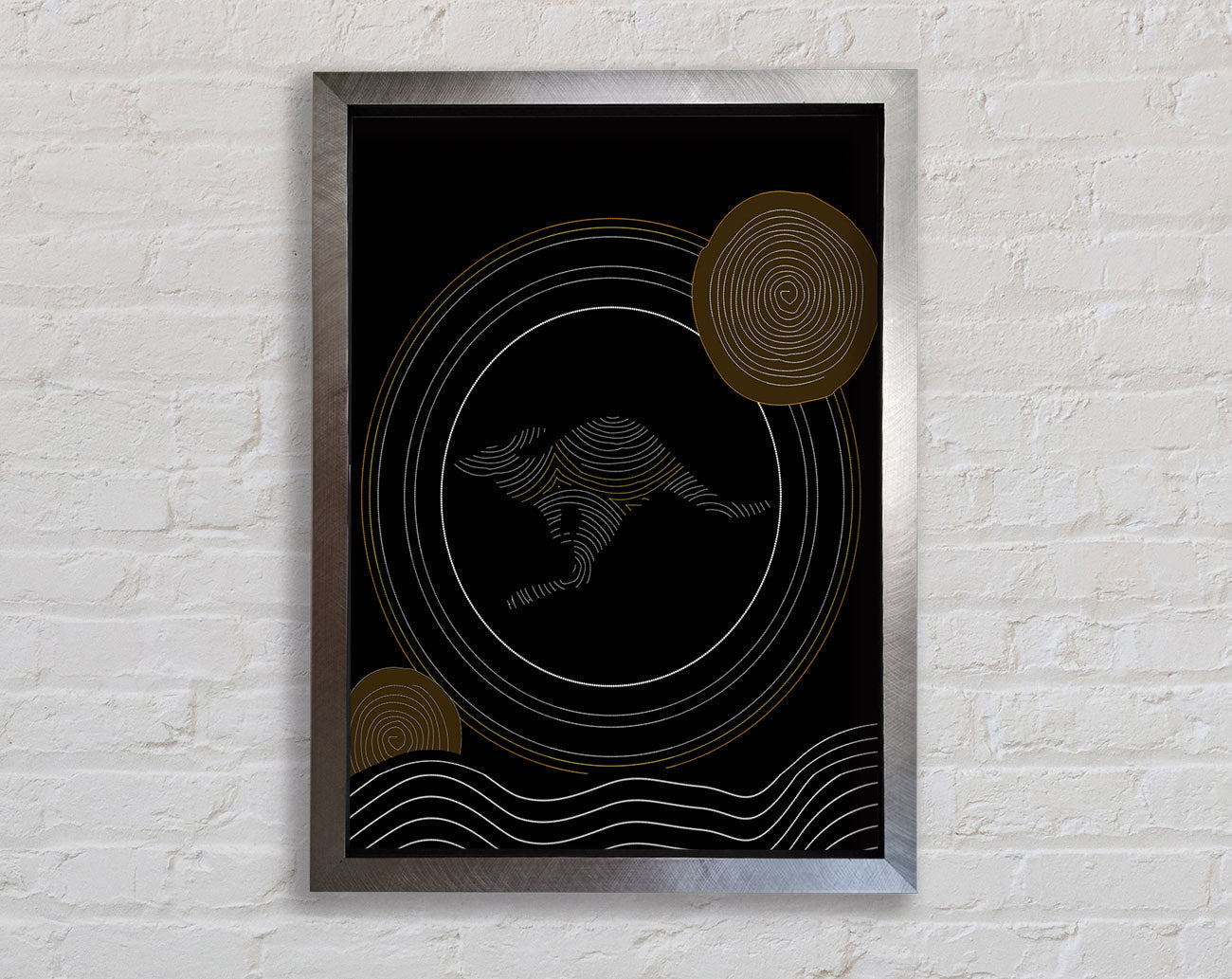 Aboriginal Kangaroo 2 Framed Print