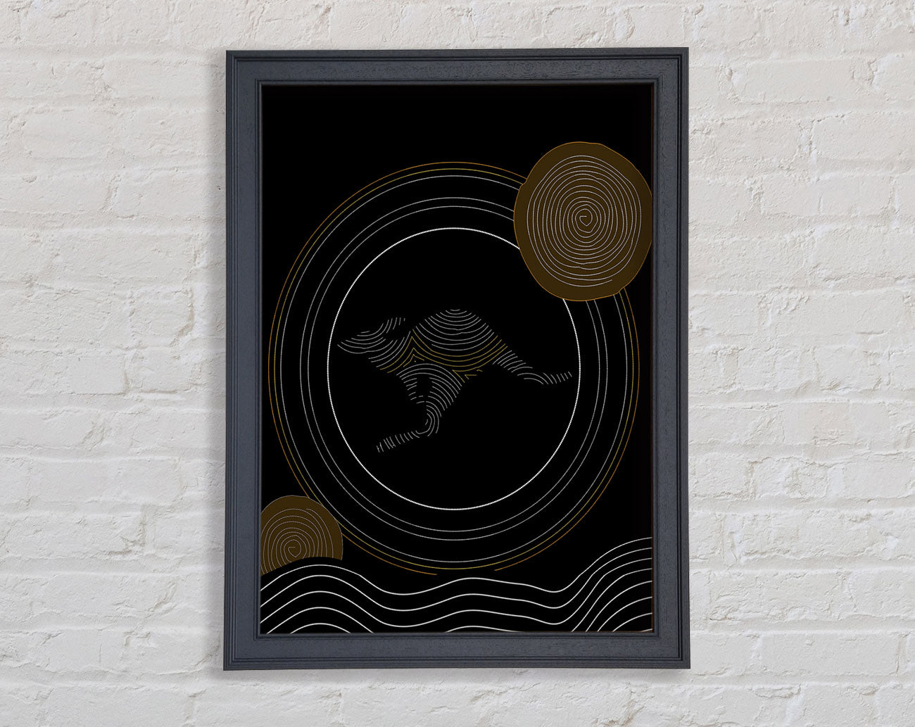 Aboriginal Kangaroo 2 Framed Print