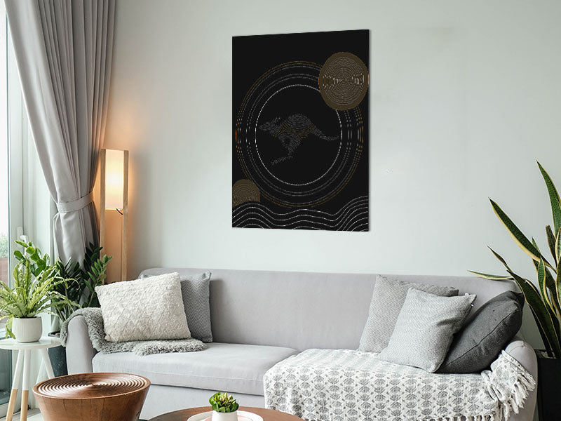 Aboriginal Kangaroo 2 Metal Print