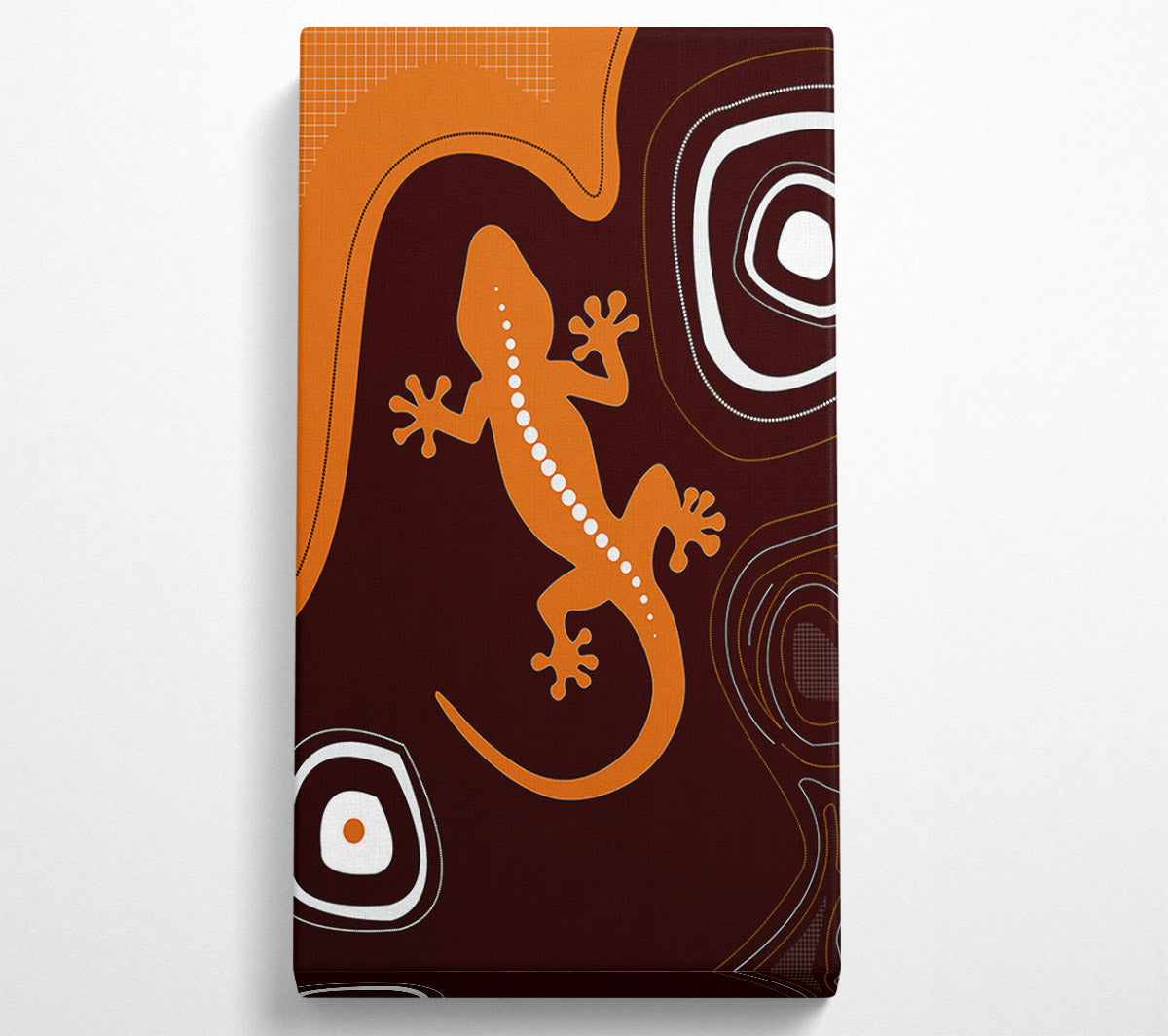 Aboriginal Lizard 3 Canvas Wall Art