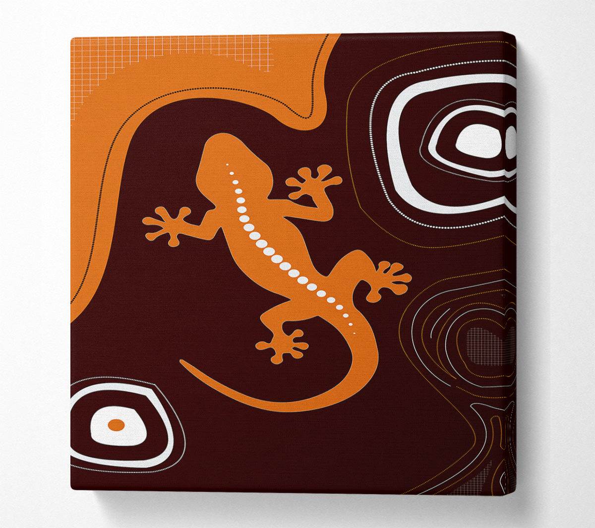 Aboriginal Lizard 3 Canvas Wall Art