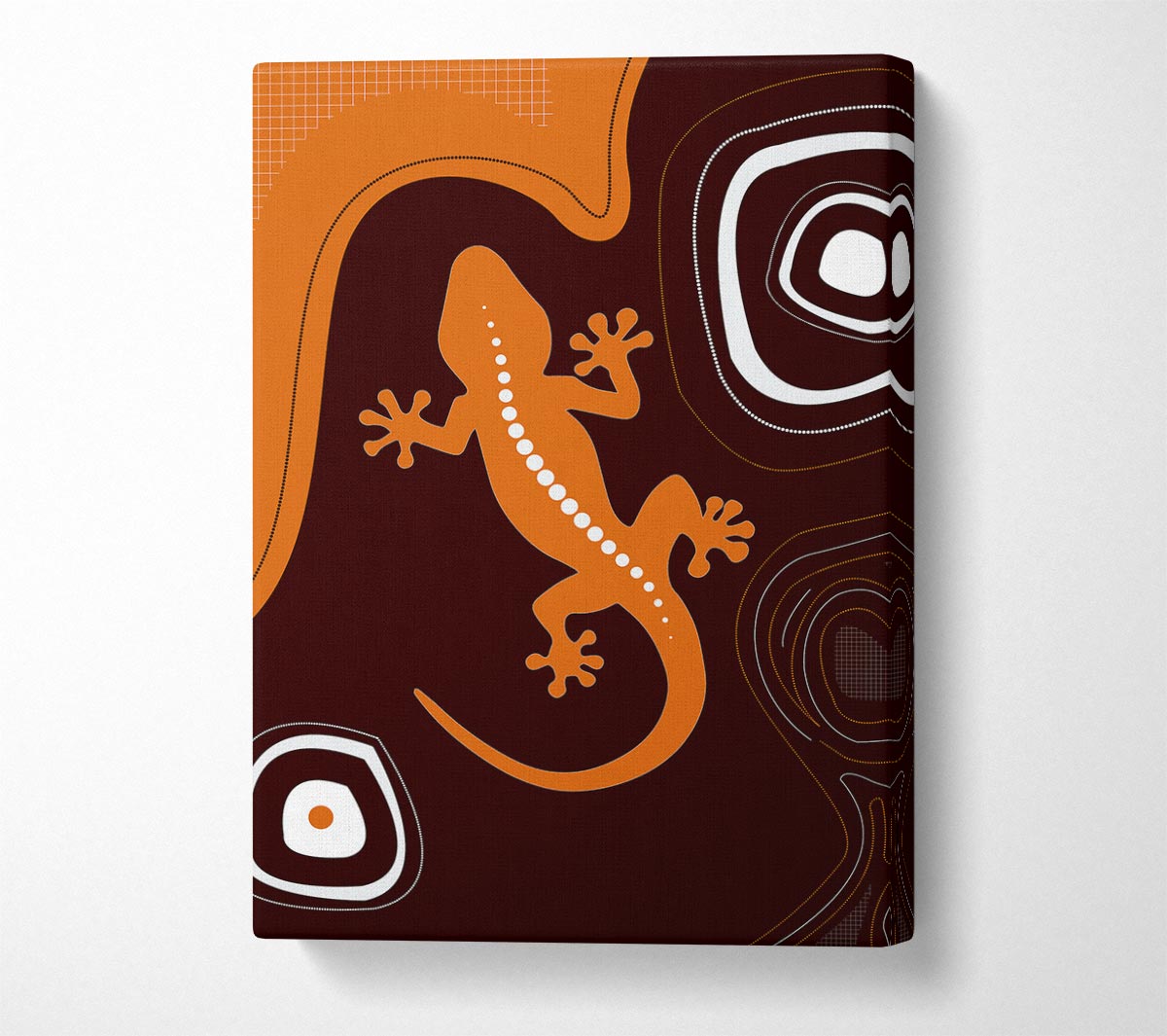 Aboriginal Lizard 3 Canvas Wall Art