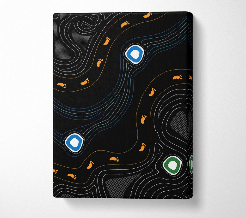 Aboriginal Footprints 1 Canvas Print