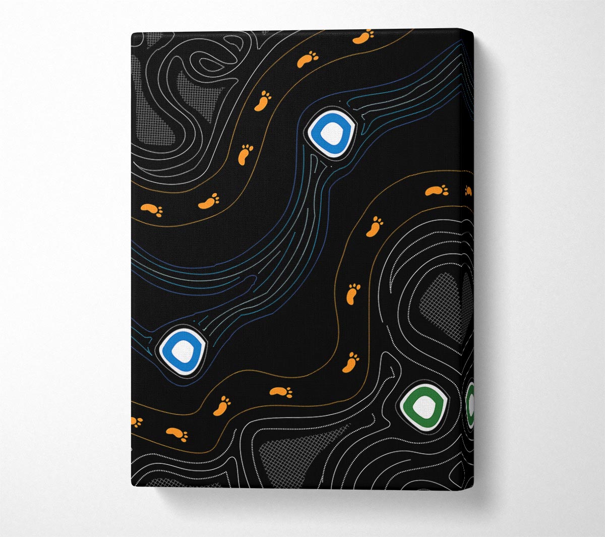 Aboriginal Footprints 1 Canvas Print