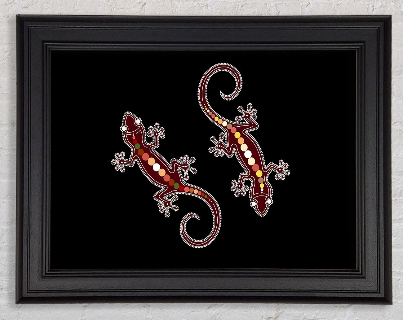 Aboriginal Lizard 4 Framed Print