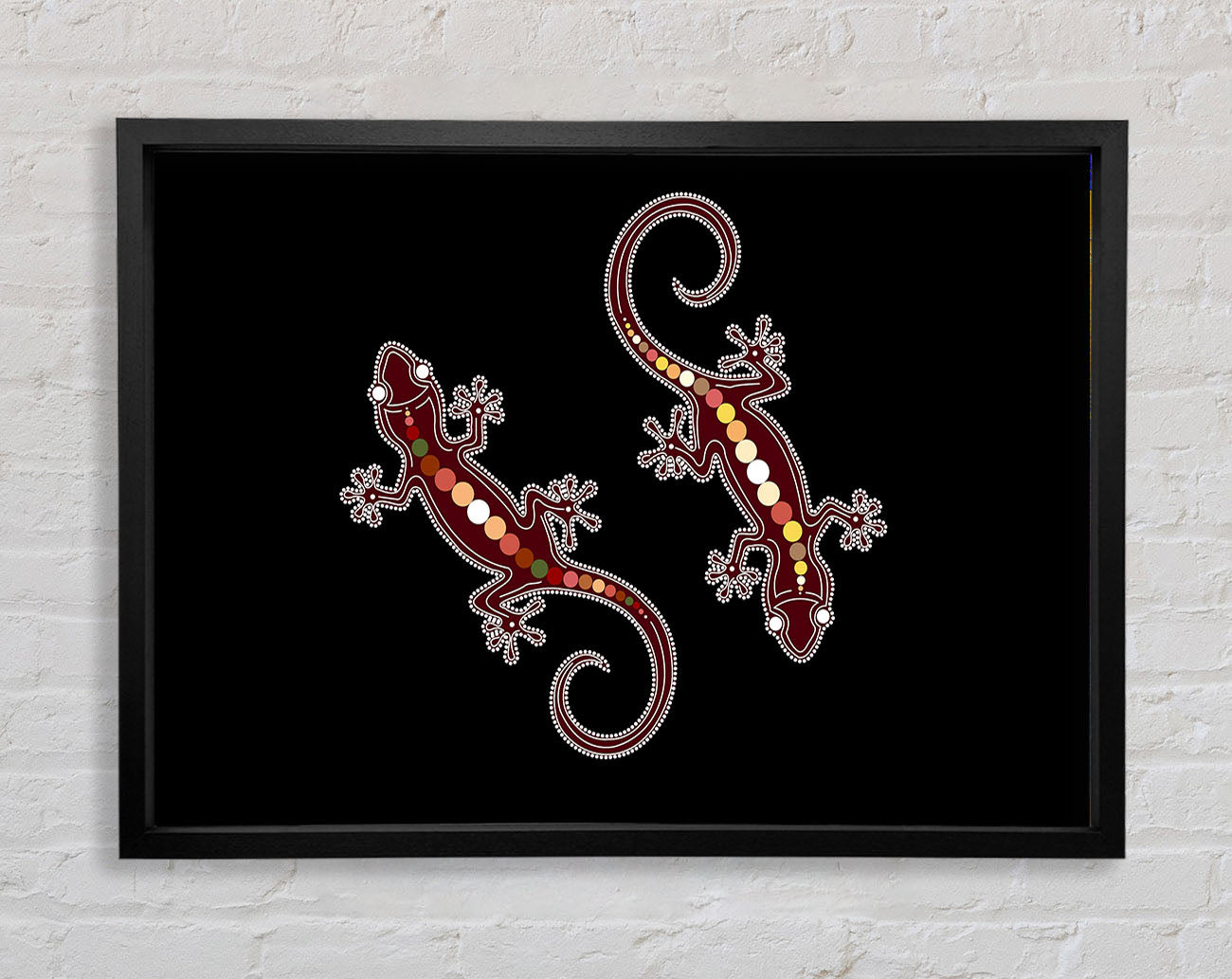 Aboriginal Lizard 4 Framed Print