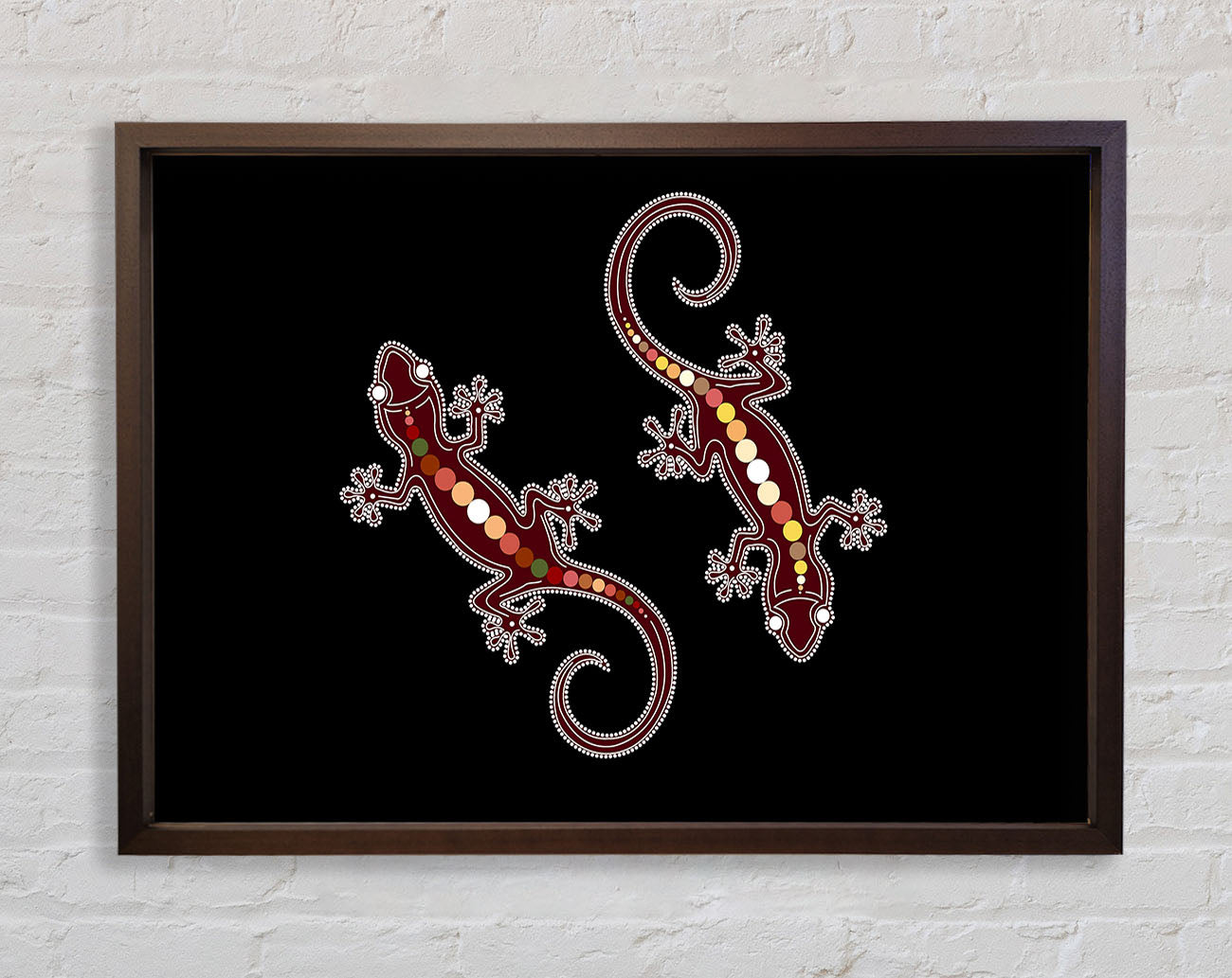 Aboriginal Lizard 4 Framed Print