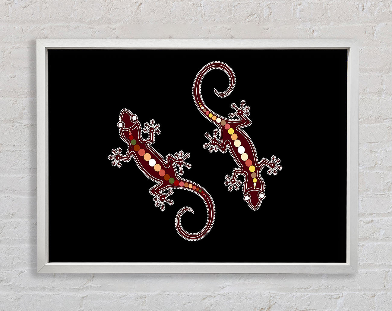 Aboriginal Lizard 4 Framed Print