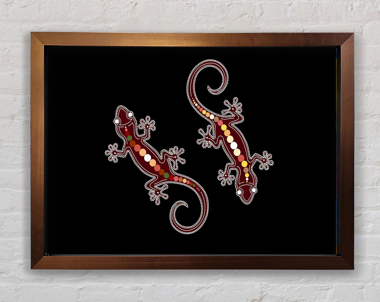 Aboriginal Lizard 4 Framed Print