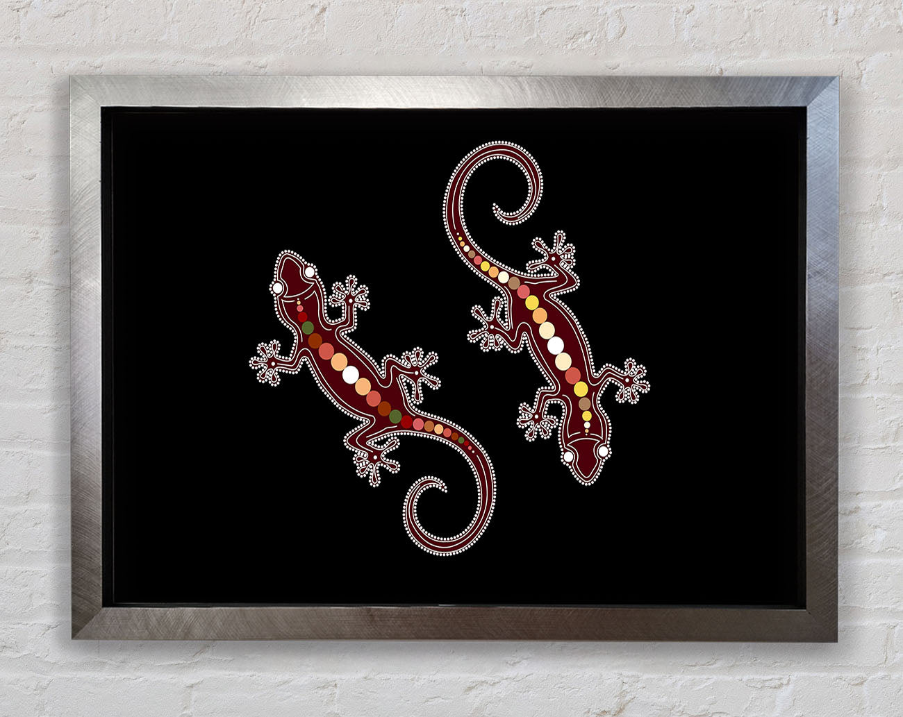 Aboriginal Lizard 4 Framed Print