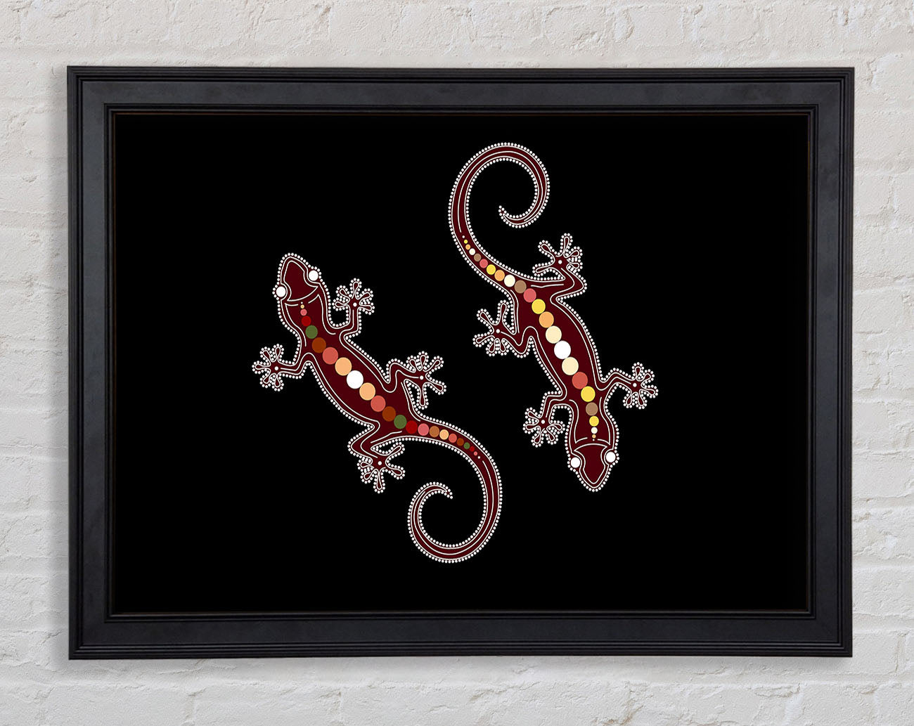 Aboriginal Lizard 4 Framed Print