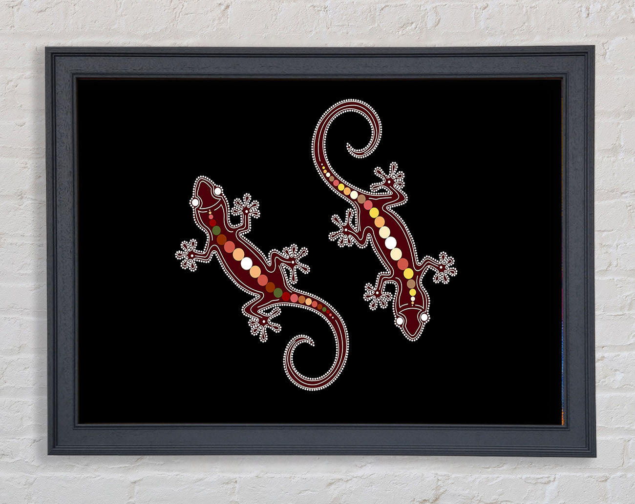 Aboriginal Lizard 4 Framed Print