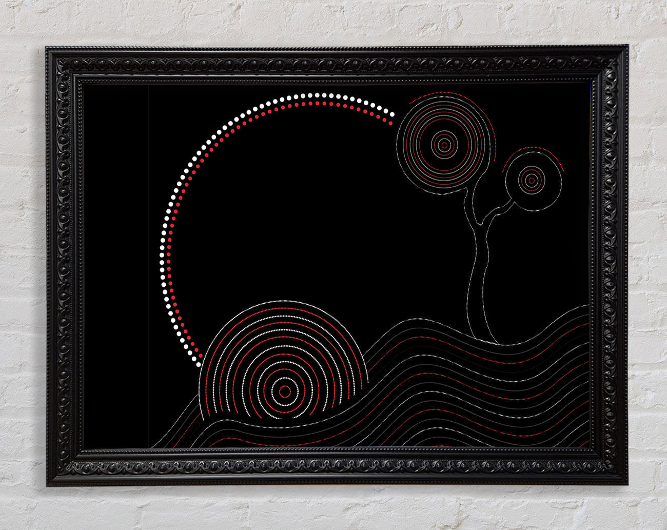 Aboriginal Sunset Tree Framed Print