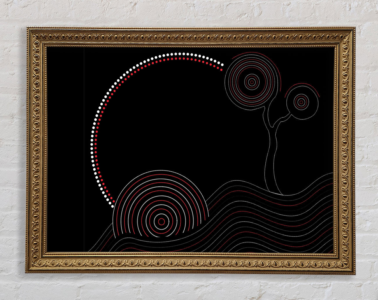 Aboriginal Sunset Tree Framed Print