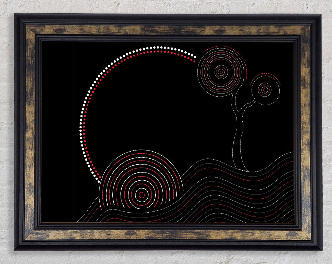 Aboriginal Sunset Tree Framed Print
