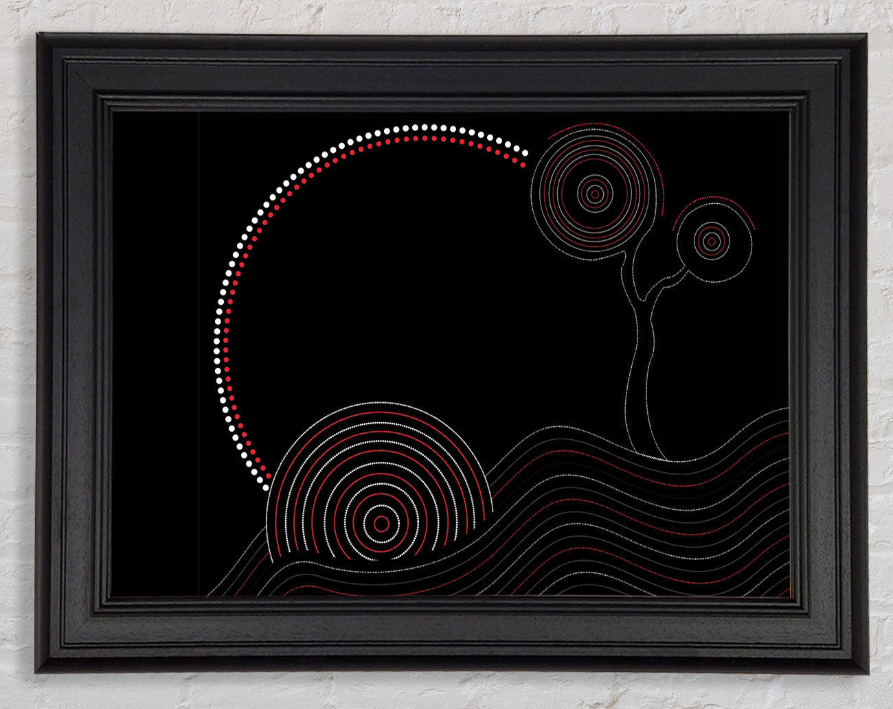 Aboriginal Sunset Tree Framed Print