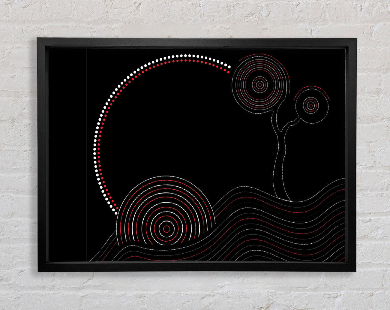 Aboriginal Sunset Tree Framed Print
