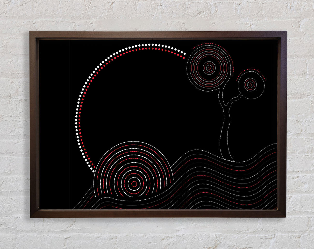 Aboriginal Sunset Tree Framed Print