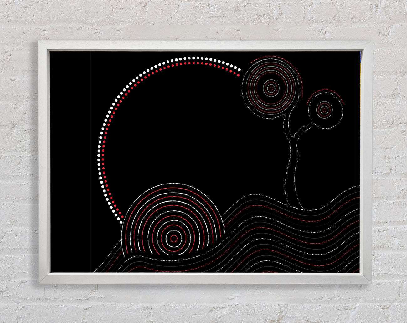Aboriginal Sunset Tree Framed Print
